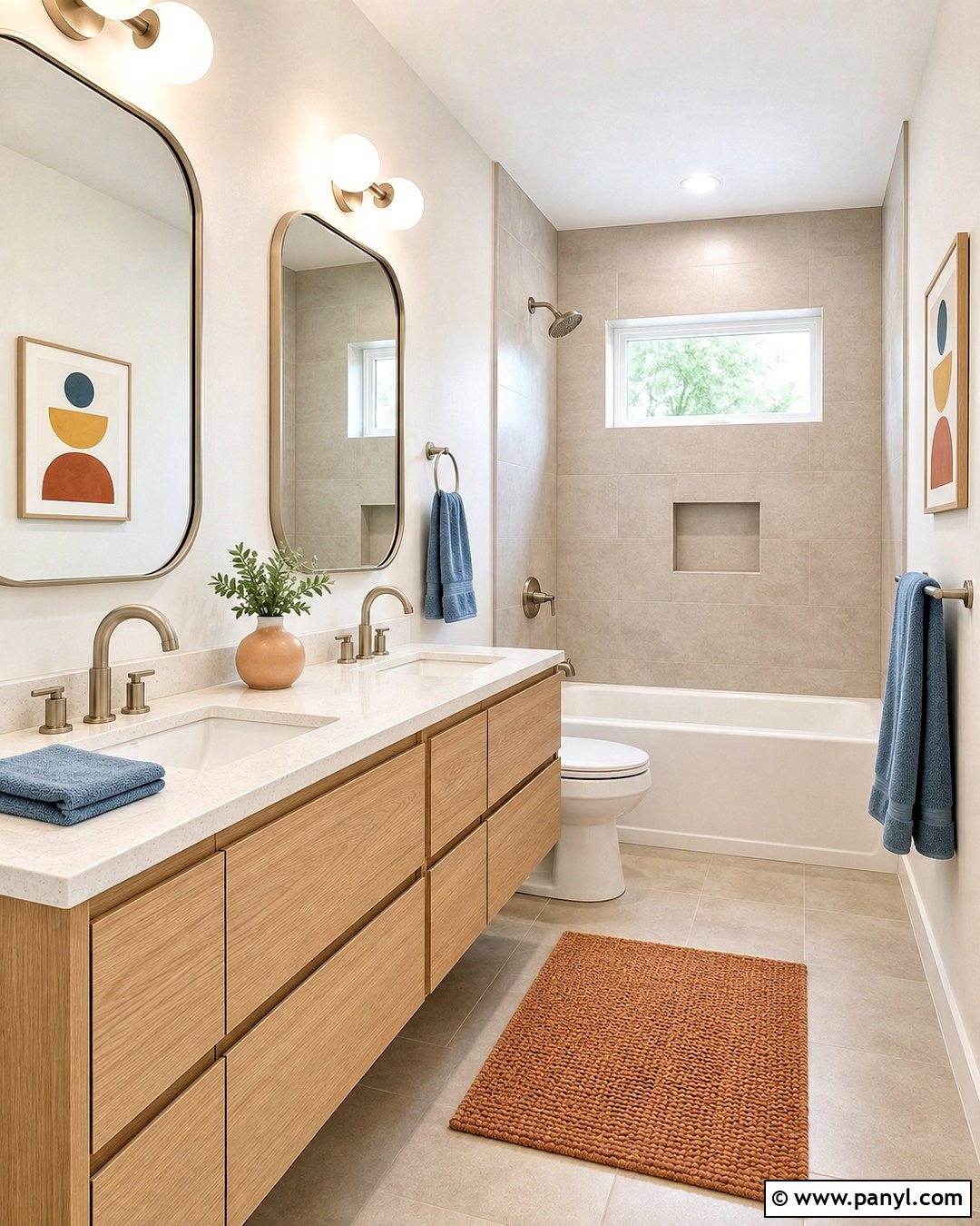 Neutral Modern Kids Bathroom - 20 kids bathroom ideas