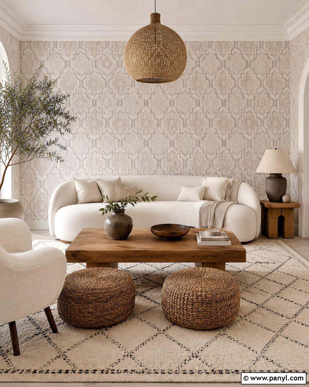 Neutral Moroccan Geometric Wallpaper - 20 moroccan aesthetic wallpaper ideas