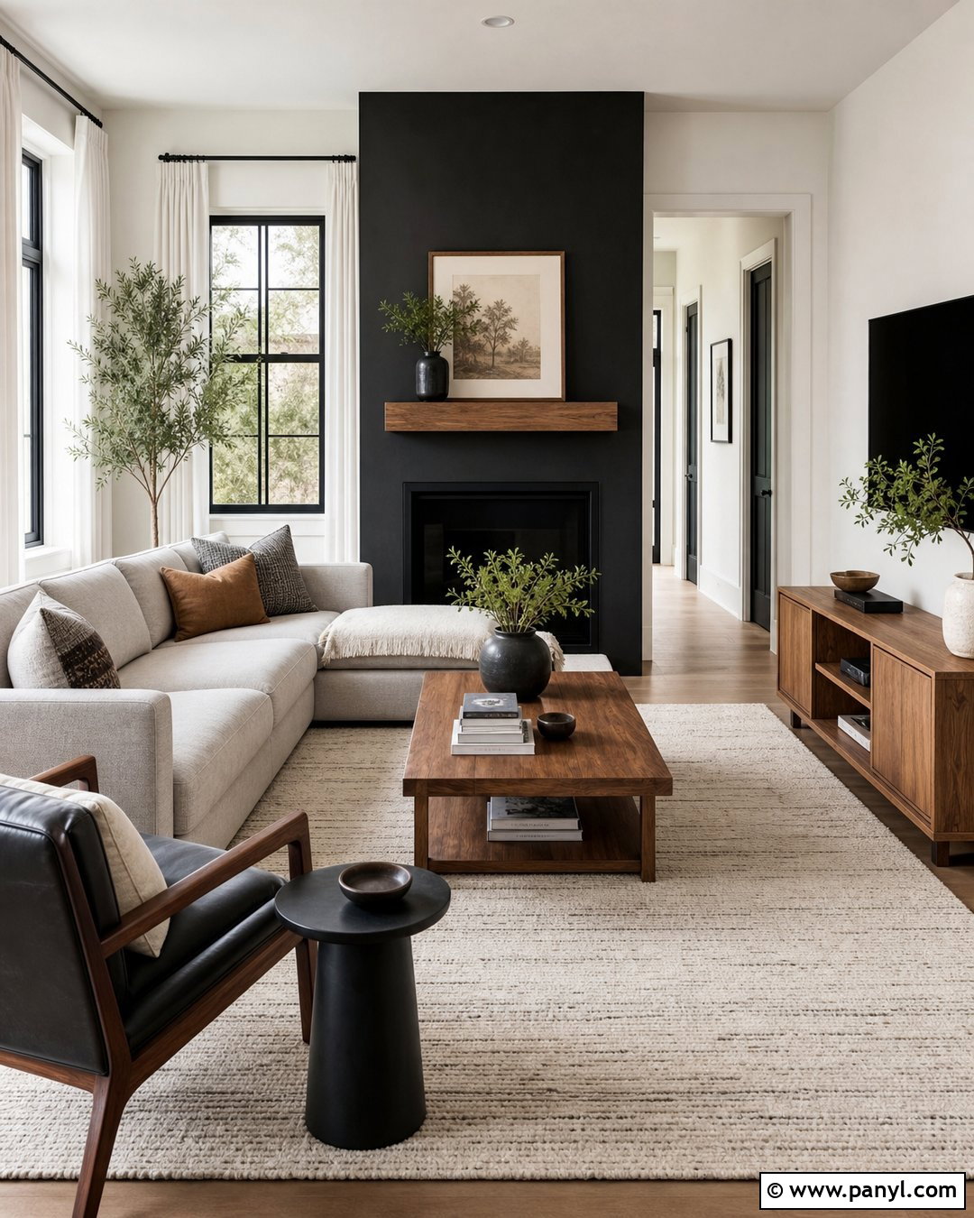 Neutral Off White Walls With Black Accents - 35 off white wall color ideas