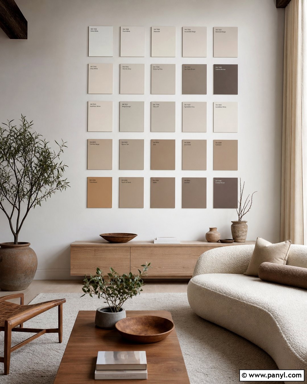 Neutral Paint Chip Wall - 30 Paint Chip Wall Ideas