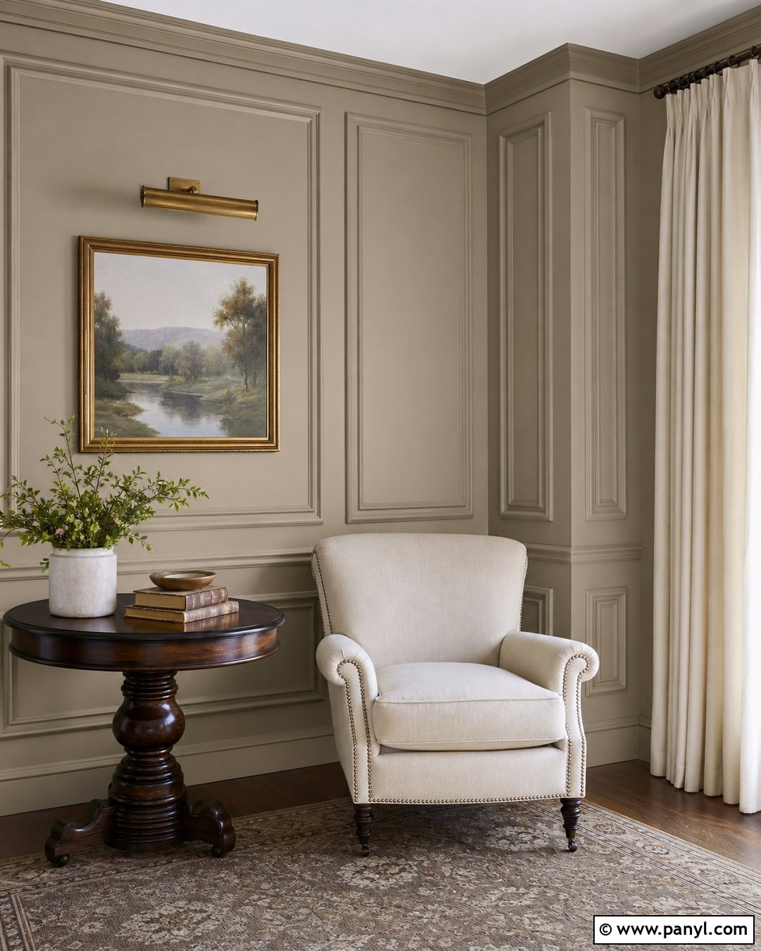Neutral Paneled Wall Corner - 20 Neutral Color Wall Corner Ideas