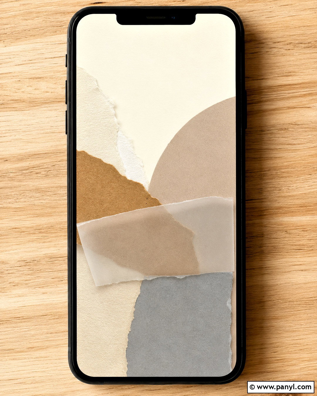 Neutral Paper Collage Lockscreen - 20 neutral lockscreen ideas