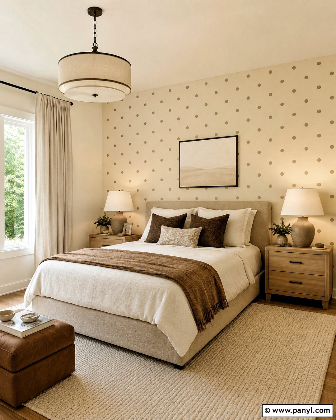 Neutral Polka Dot Bedroom - 20 polka dot design ideas