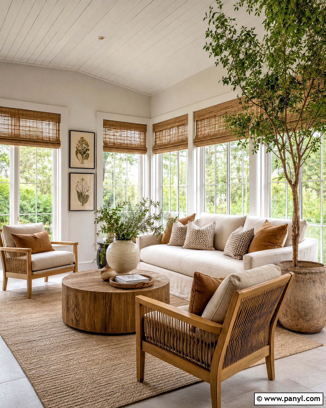 Neutral Sunroom Living Room - 20 cozy sunroom decorating ideas