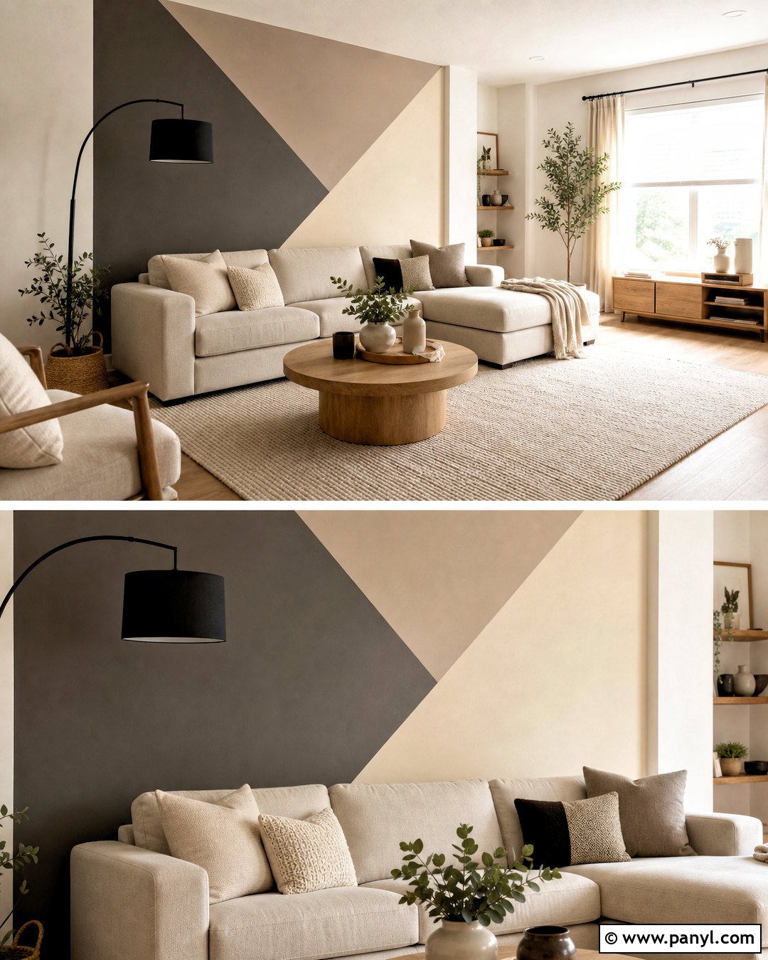 Neutral Triangle Wall - 20 triangle wall design ideas