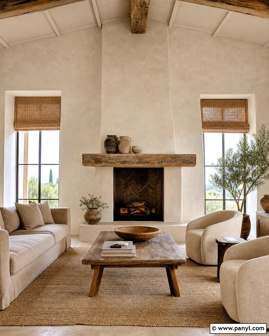 Neutral Tuscany Living Room - 20 tuscany decor ideas