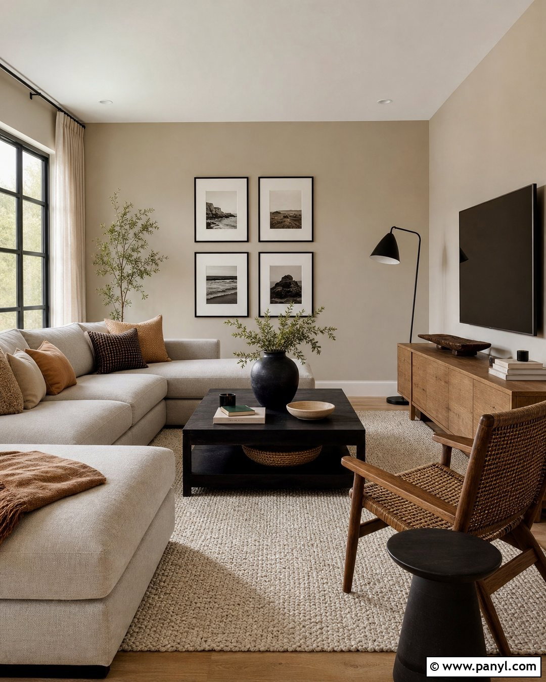 Neutral Walls With Black Accents - 30 neutral walls