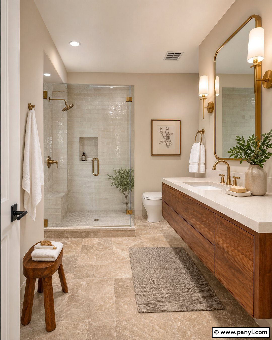 Neutral Walls With Brass Accents - 30 neutral walls