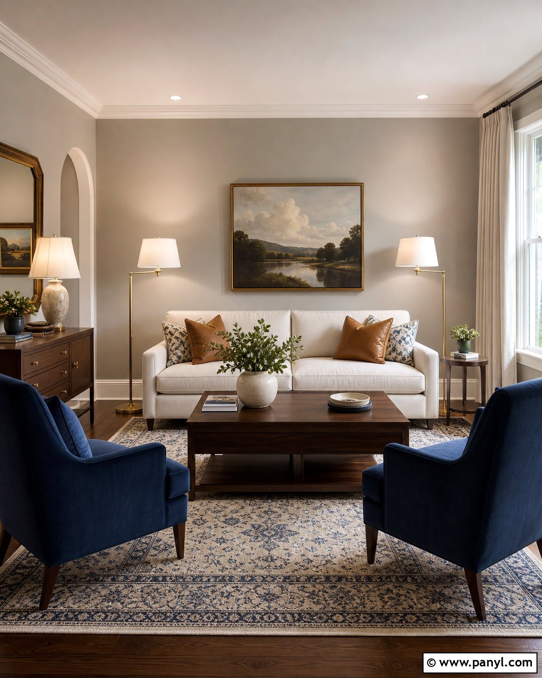 Neutral Walls With Navy Accents - 30 neutral walls