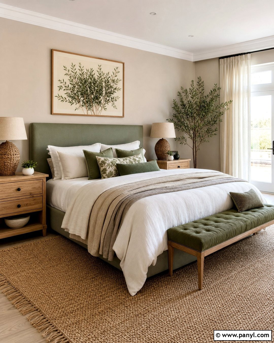 Neutral Walls With Sage Accents - 30 neutral walls
