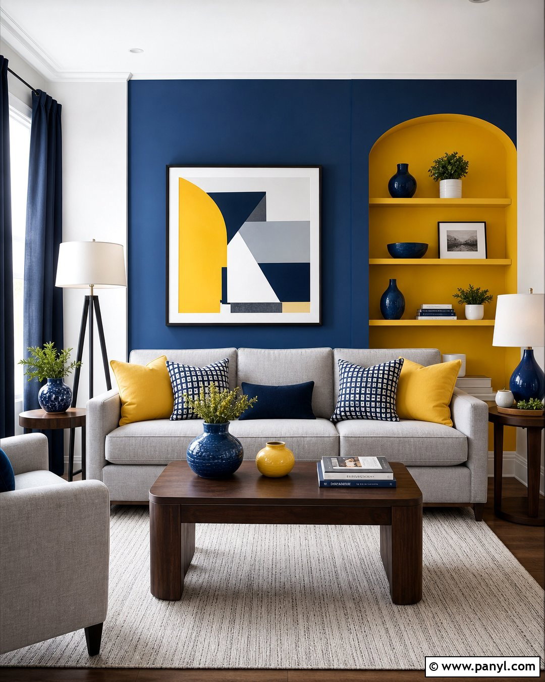 Nippon Paint Circuit Blue And Sunray Living Room - 30 Nippon Paint Wall Colour Living Rooms