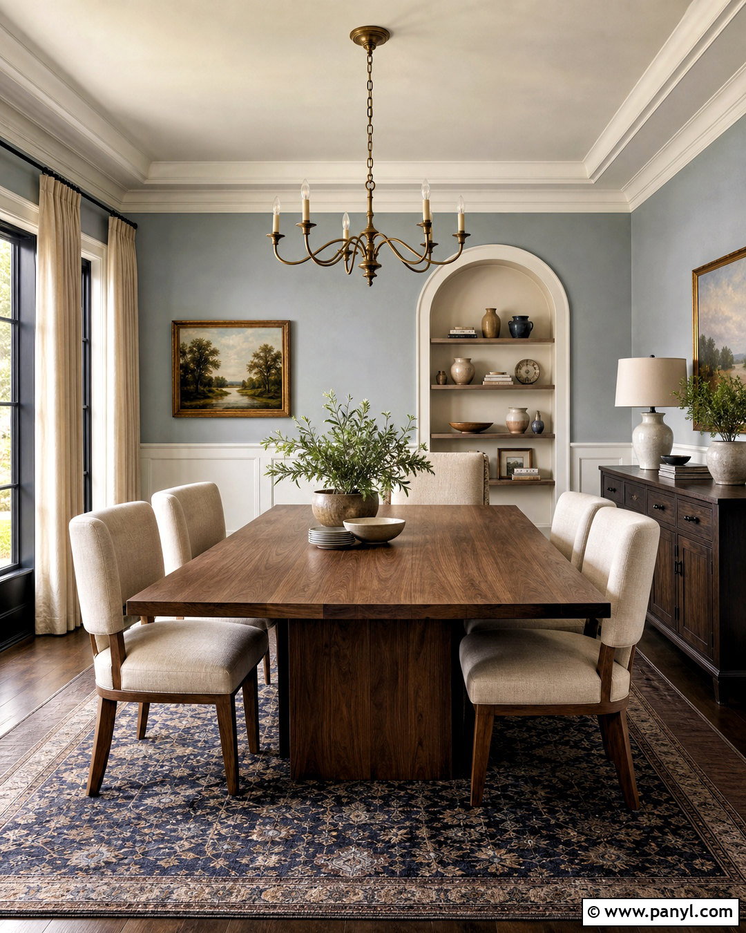 North Star Dining Room With Dark Wood - 20 north star sherwin williams ideas