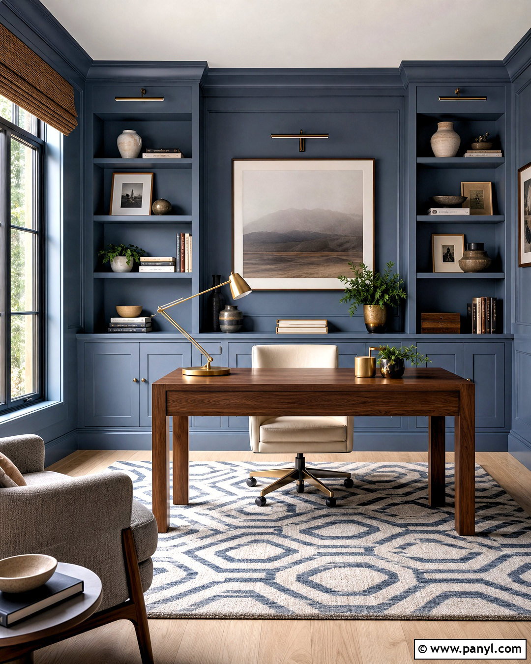 North Star Home Office With Built-In Shelves - 20 north star sherwin williams ideas
