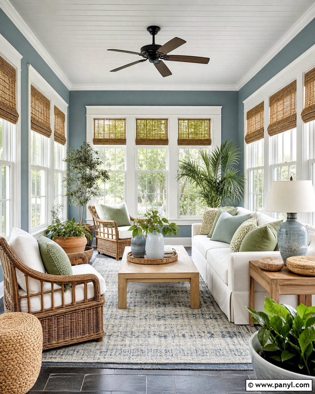 North Star Sunroom With Woven Furniture - 20 north star sherwin williams ideas