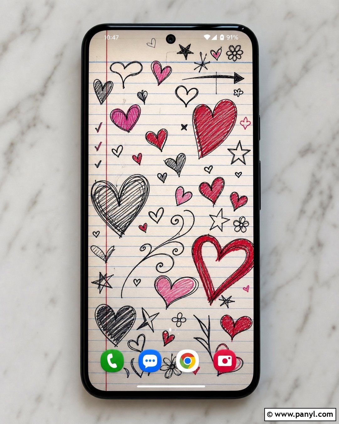 Notebook Heart Doodle Wallpaper - 20 Heart Doodle Wallpaper Ideas