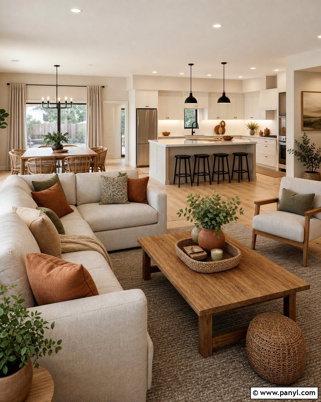 Nude Beige Open Floor Plan - 30 Nude Wall Color Ideas