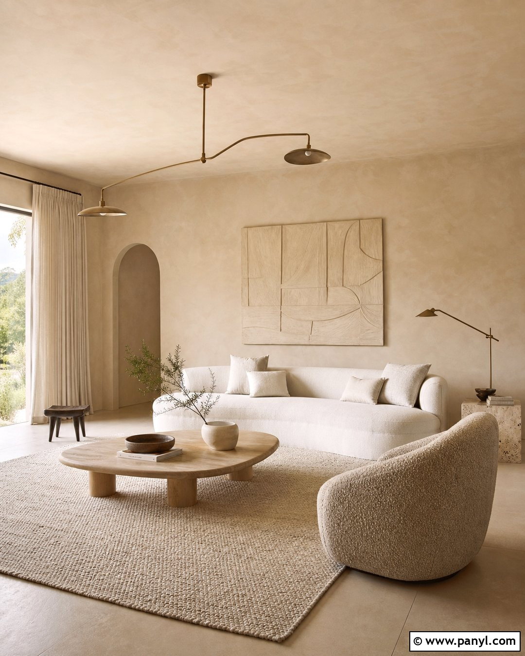 Nude Plaster Living Room - 30 Nude Wall Color Ideas