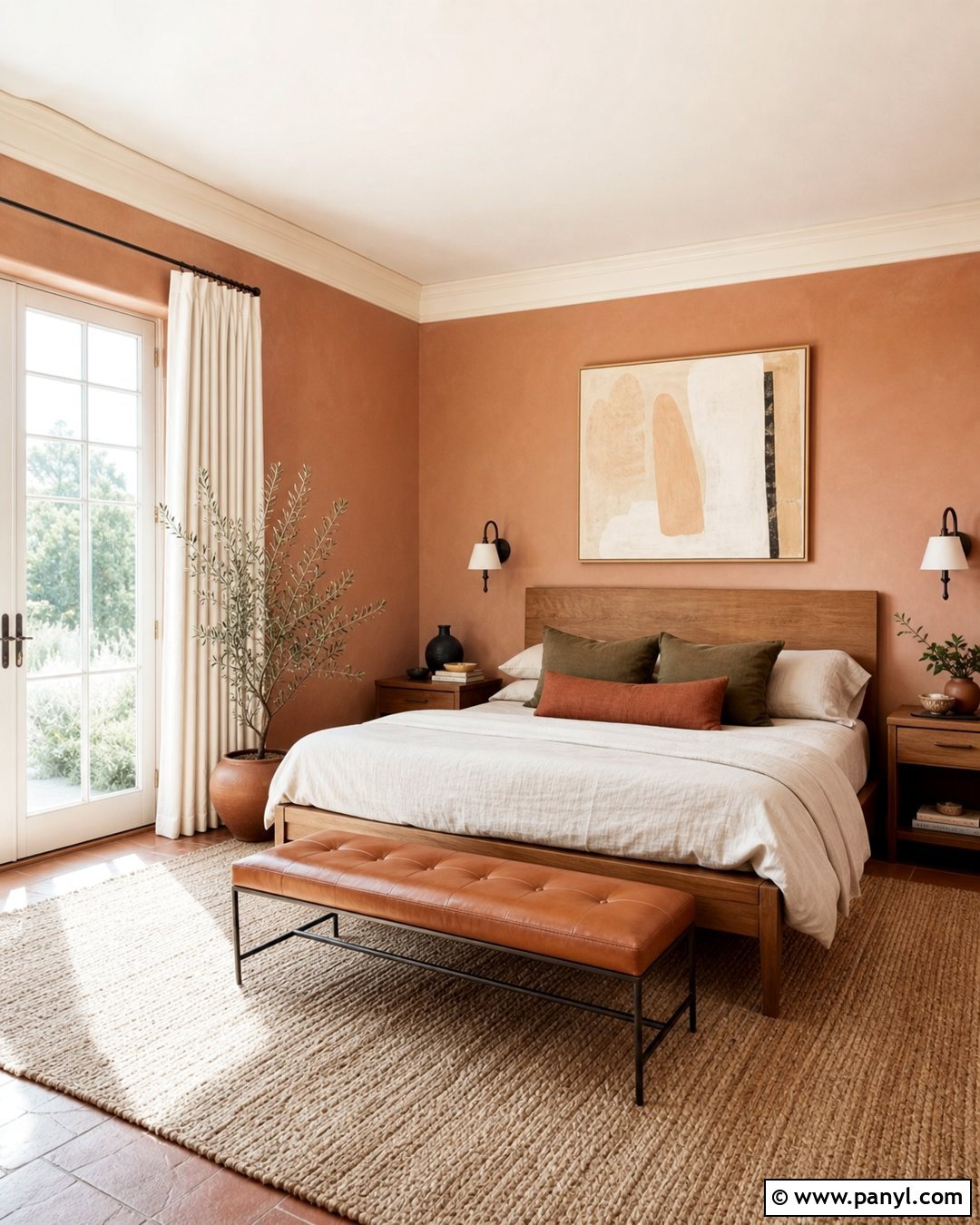 Nude Terracotta Bedroom - 30 Nude Wall Color Ideas