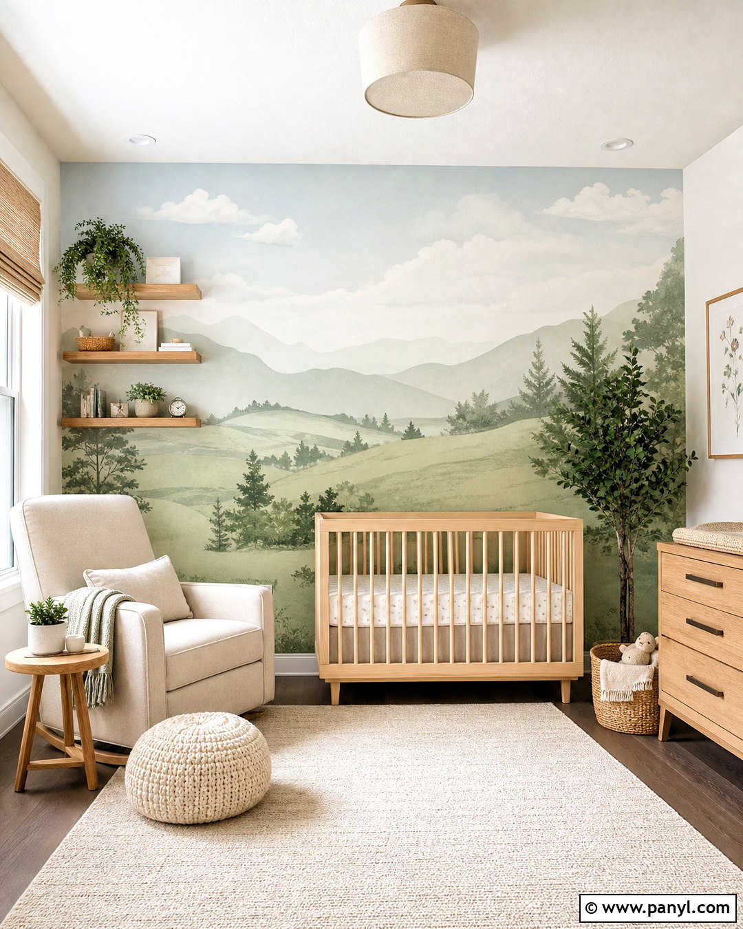 Nursery Mural Accent Wall - 20 accent wall ideas