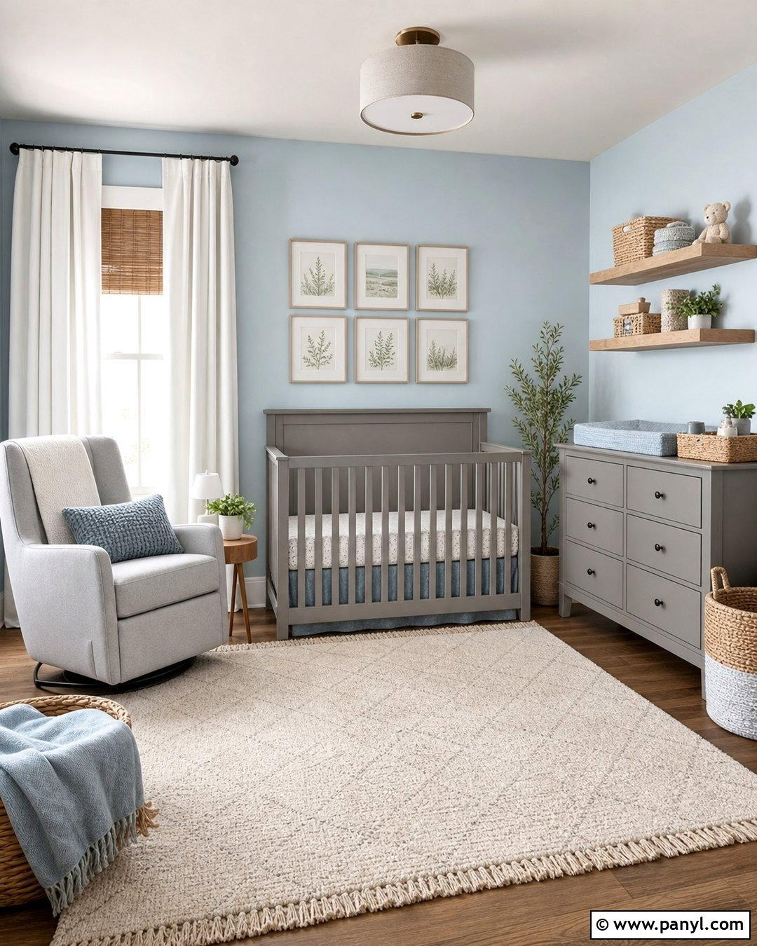Nursery With Light Blue Walls And Grey Furniture - 20 Light Blue Walls With Grey Furniture Ideas