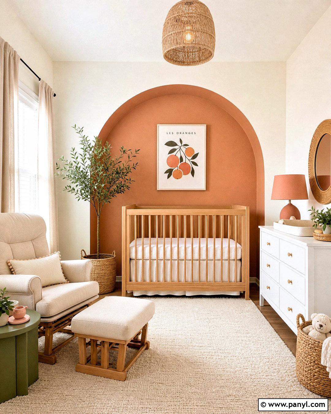 Nursery With Painted Arch - 20 simple nursery ideas