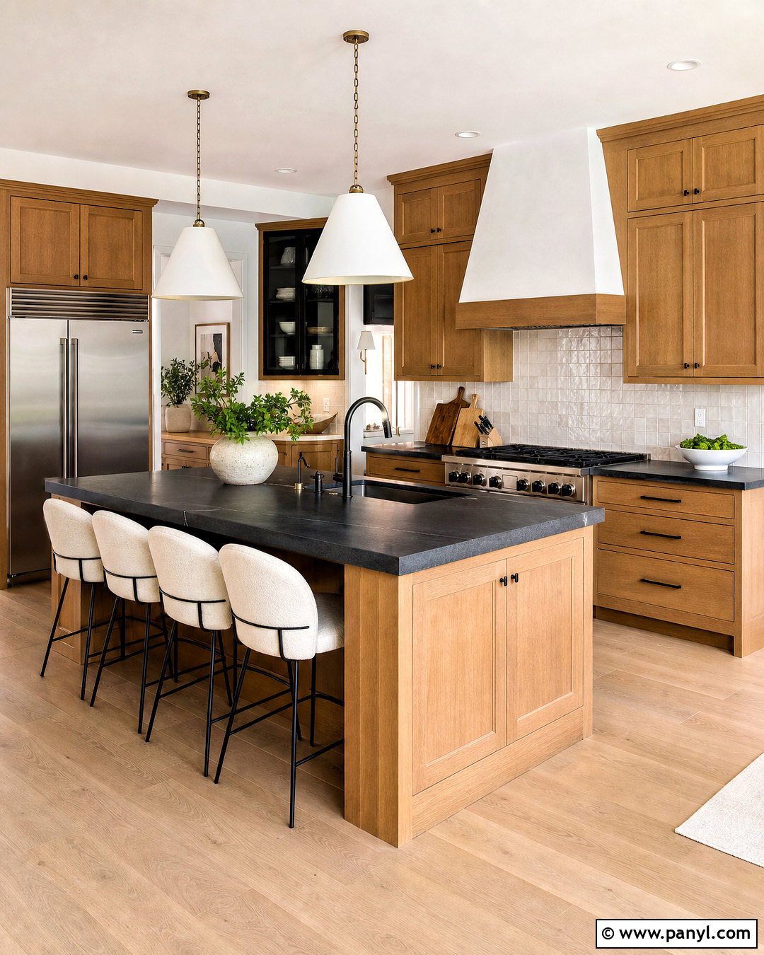 Oak Cabinets With Black Countertops - 20 updated kitchen with oak cabinets