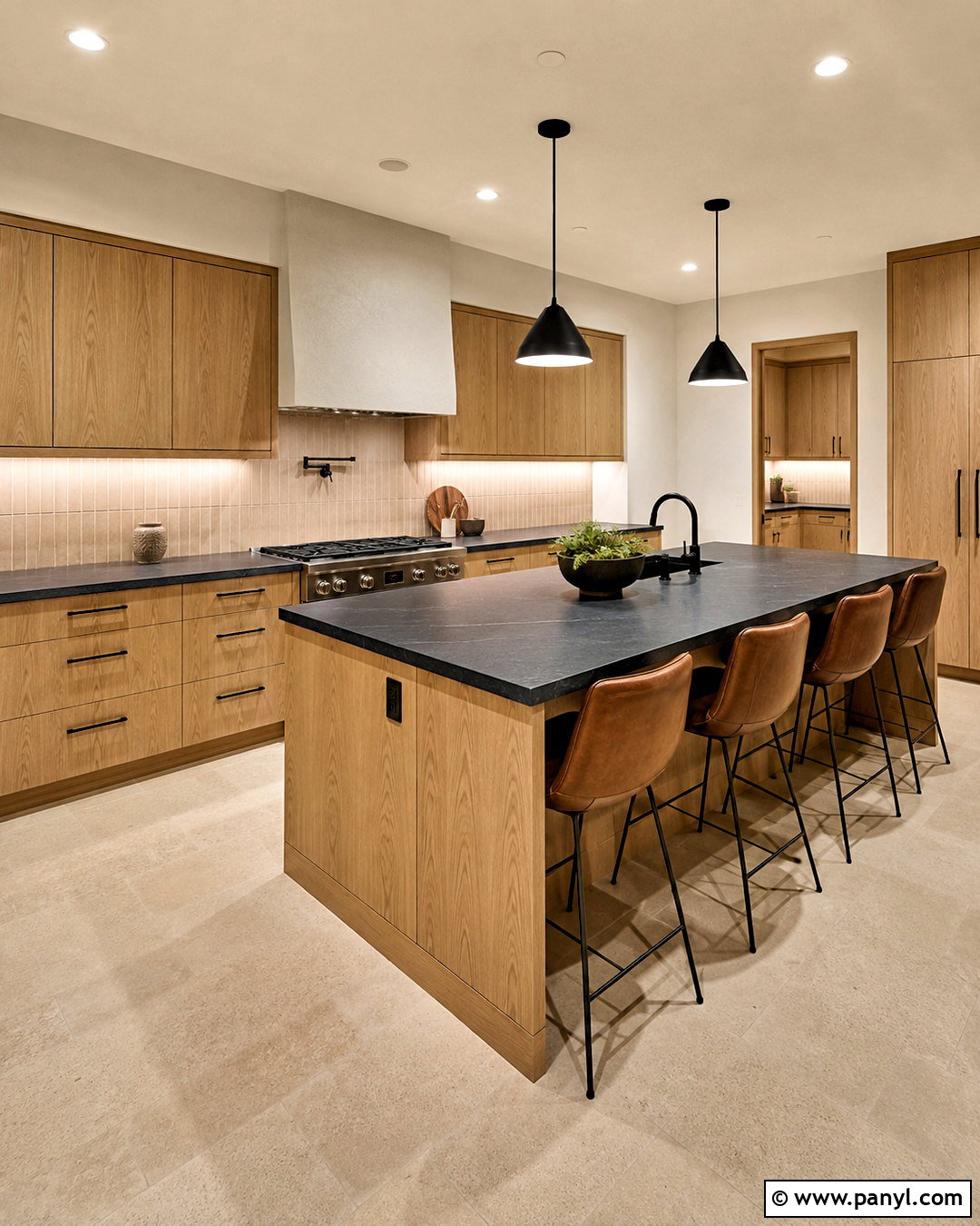 Oak Cabinets With Black Countertops - 20 oak cabinet kitchen ideas