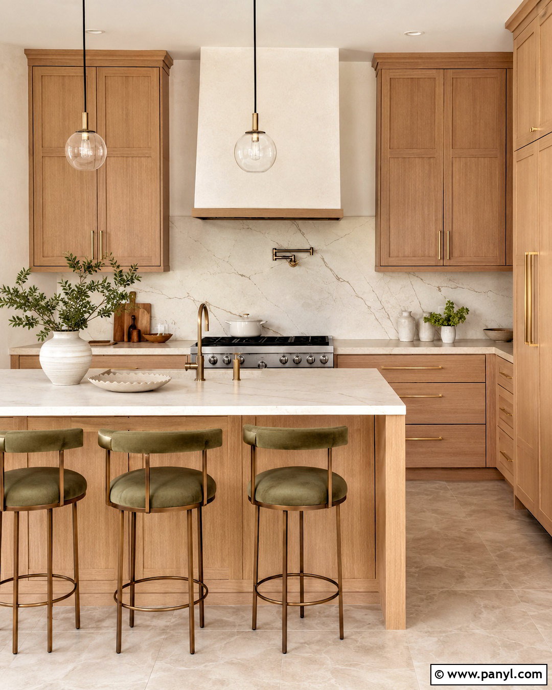 Oak Cabinets With Brass Hardware - 20 oak cabinet kitchen ideas