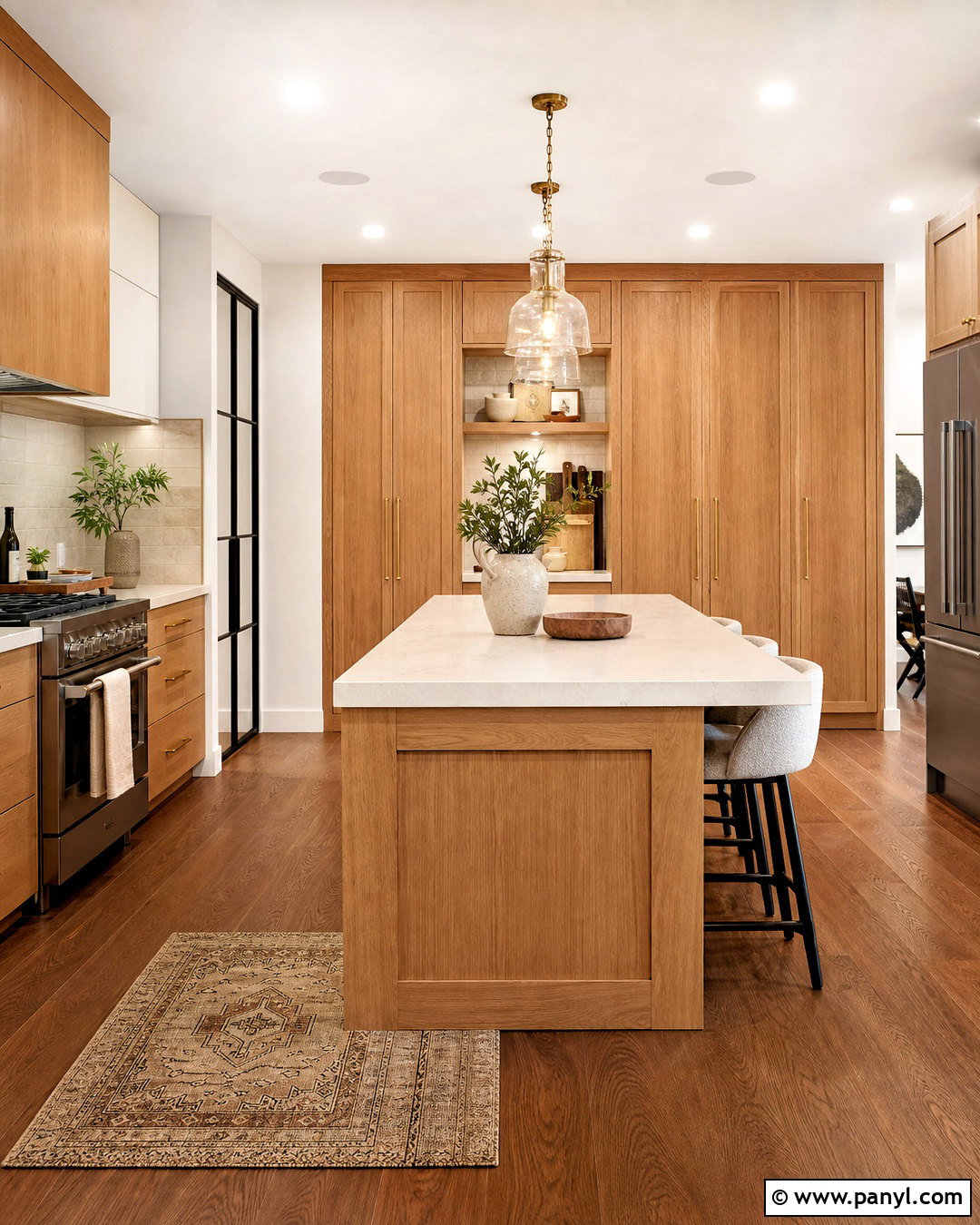 Oak Cabinets With Built In Pantry - 20 updated kitchen with oak cabinets
