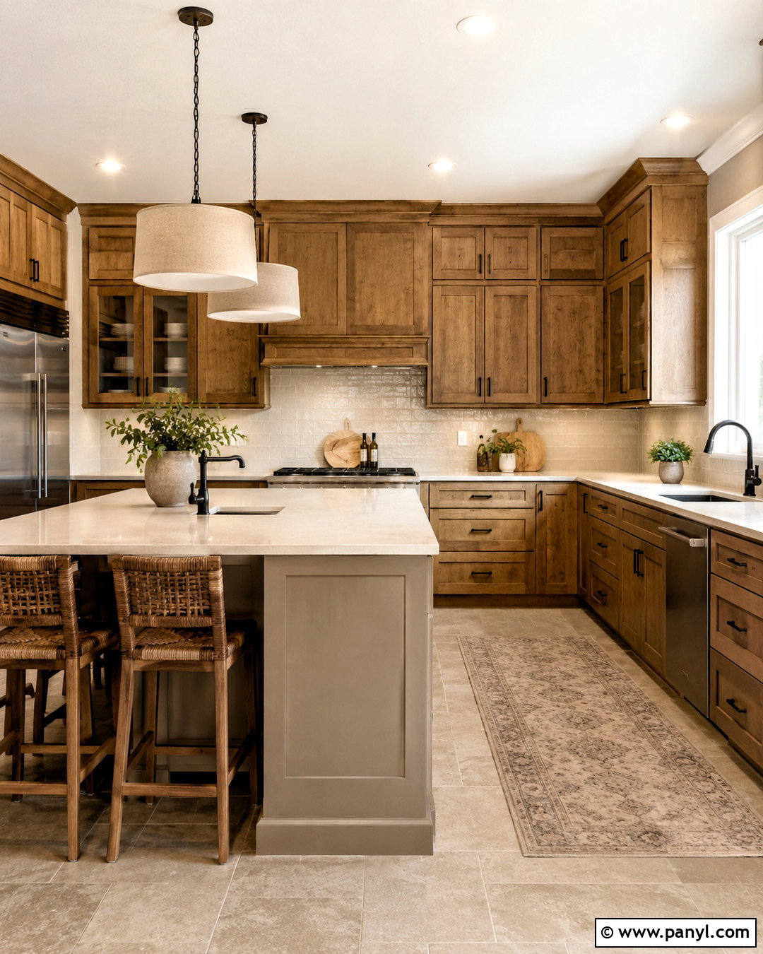 Oak Cabinets With Greige Walls - 20 oak cabinet kitchen ideas