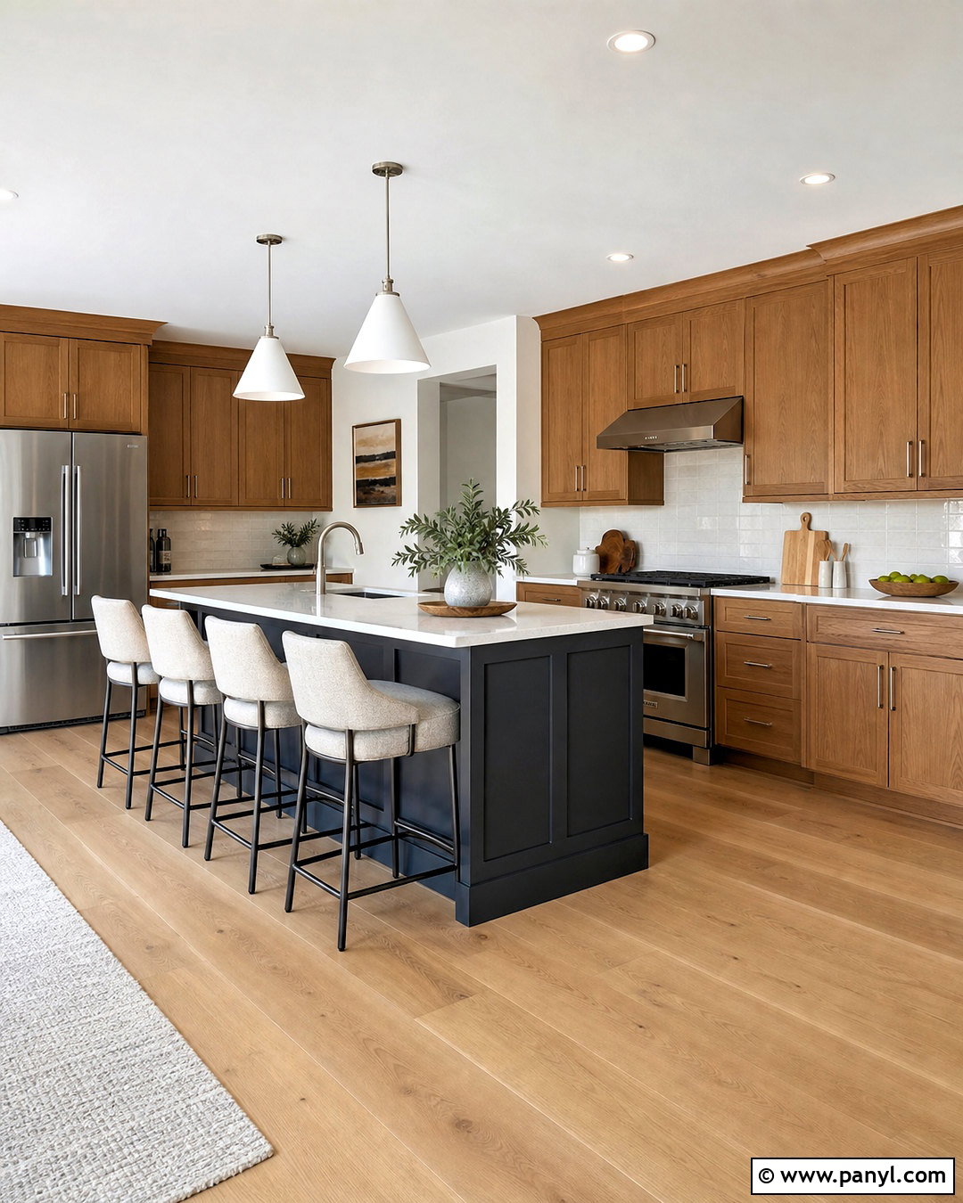 Oak Cabinets With Light Wood Flooring - 20 updated kitchen with oak cabinets
