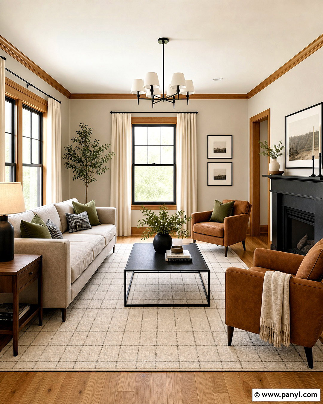 Oak Trim Living Room With Black Accents - 20 oak trim living room ideas