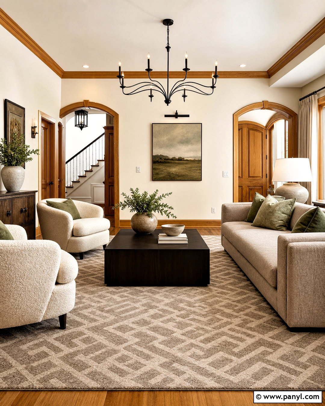 Oak Trim Living Room With Cream Walls - 20 oak trim living room ideas