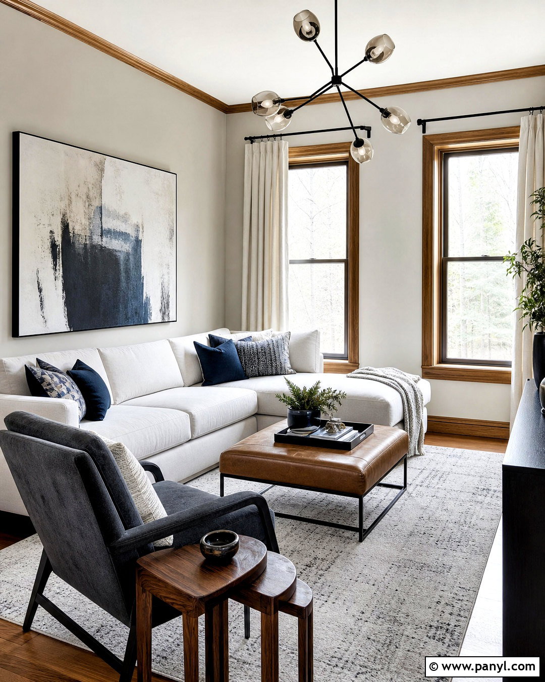 Oak Trim Living Room With Light Greige Walls - 20 oak trim living room ideas