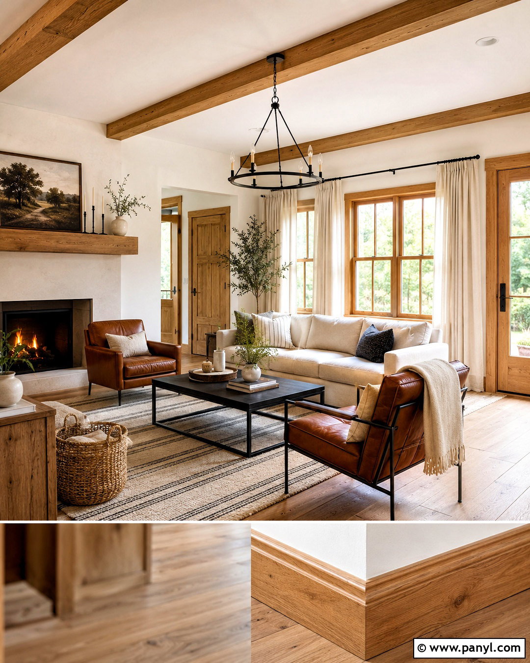 Oak Trim With Modern Farmhouse Decor - 20 oak wood trim ideas