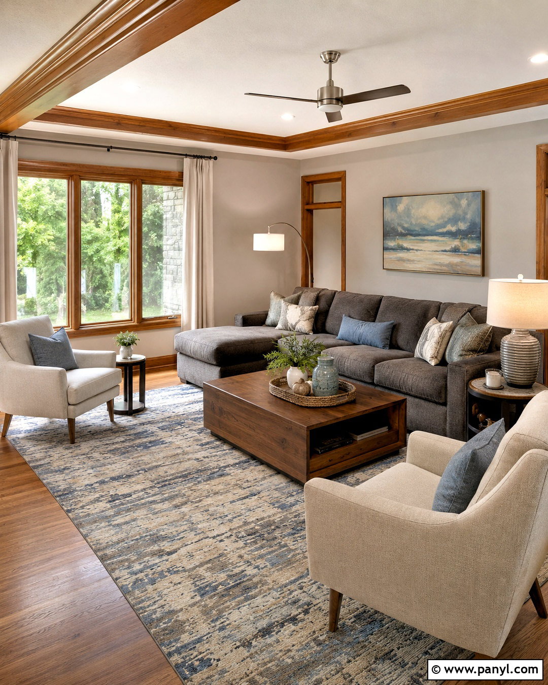 Oak Trim With Soft Greige Walls - 20 oak wood trim ideas