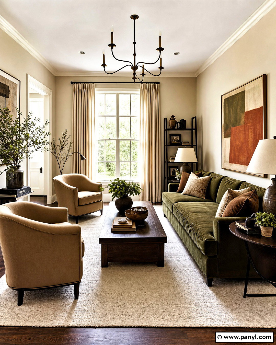 Oatmeal Living Room - 20 neutral living room paint color ideas