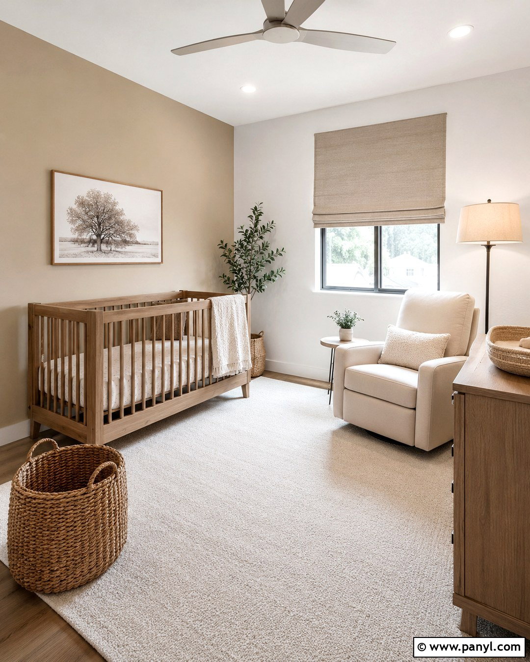Oatmeal Nursery Accent Wall - 20 Neutral Color Accent Wall Ideas