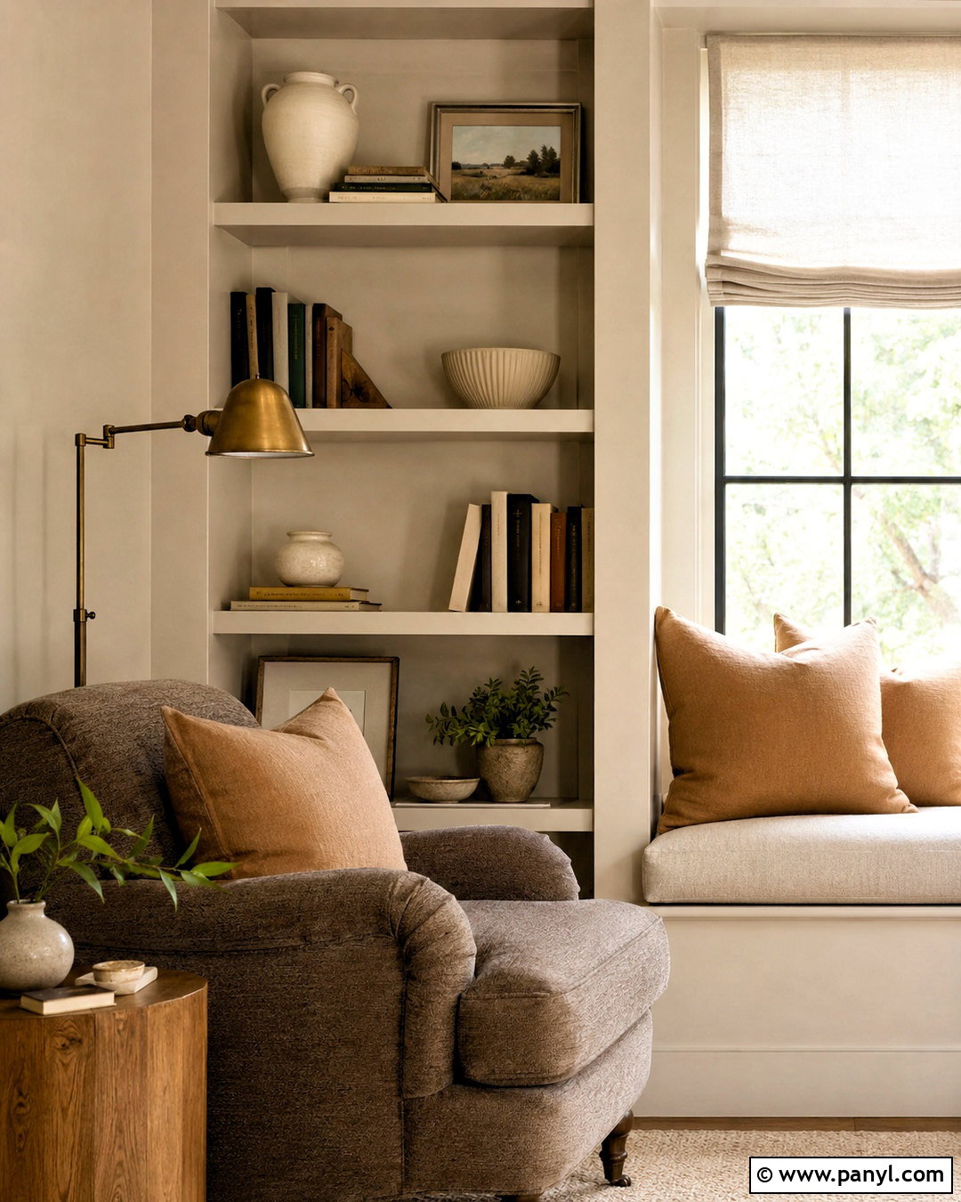 Oatmeal Reading Nook Background - 20 neutral color background ideas