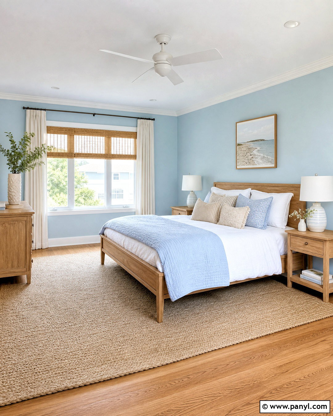 Ocean Air Baby Blue Bedroom - 20 baby blue paint colors