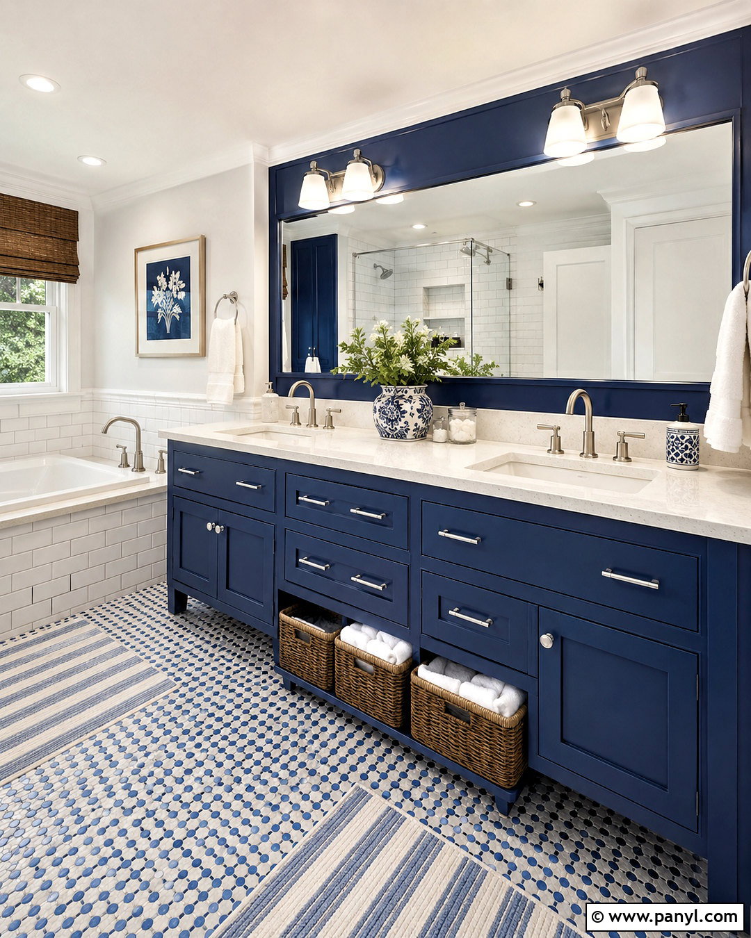 Ocean Blue Family Bathroom Vanity - 20 blue vanity bathroom ideas