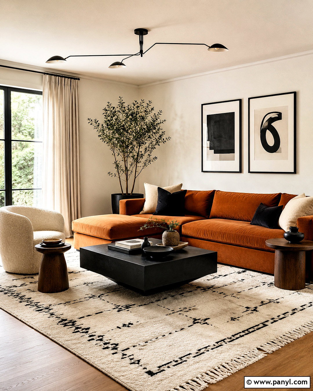 Ochre And Black Living Room - 20 ochre living room ideas