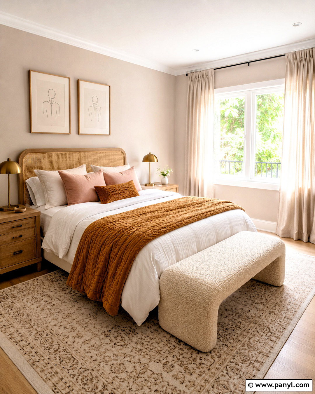 Ochre And Blush Bedroom - 20 ochre color palette ideas