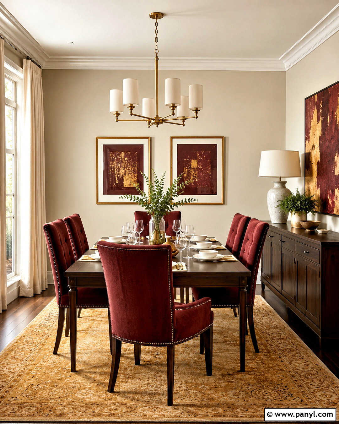 Ochre And Burgundy Dining Room - 20 ochre color palette ideas