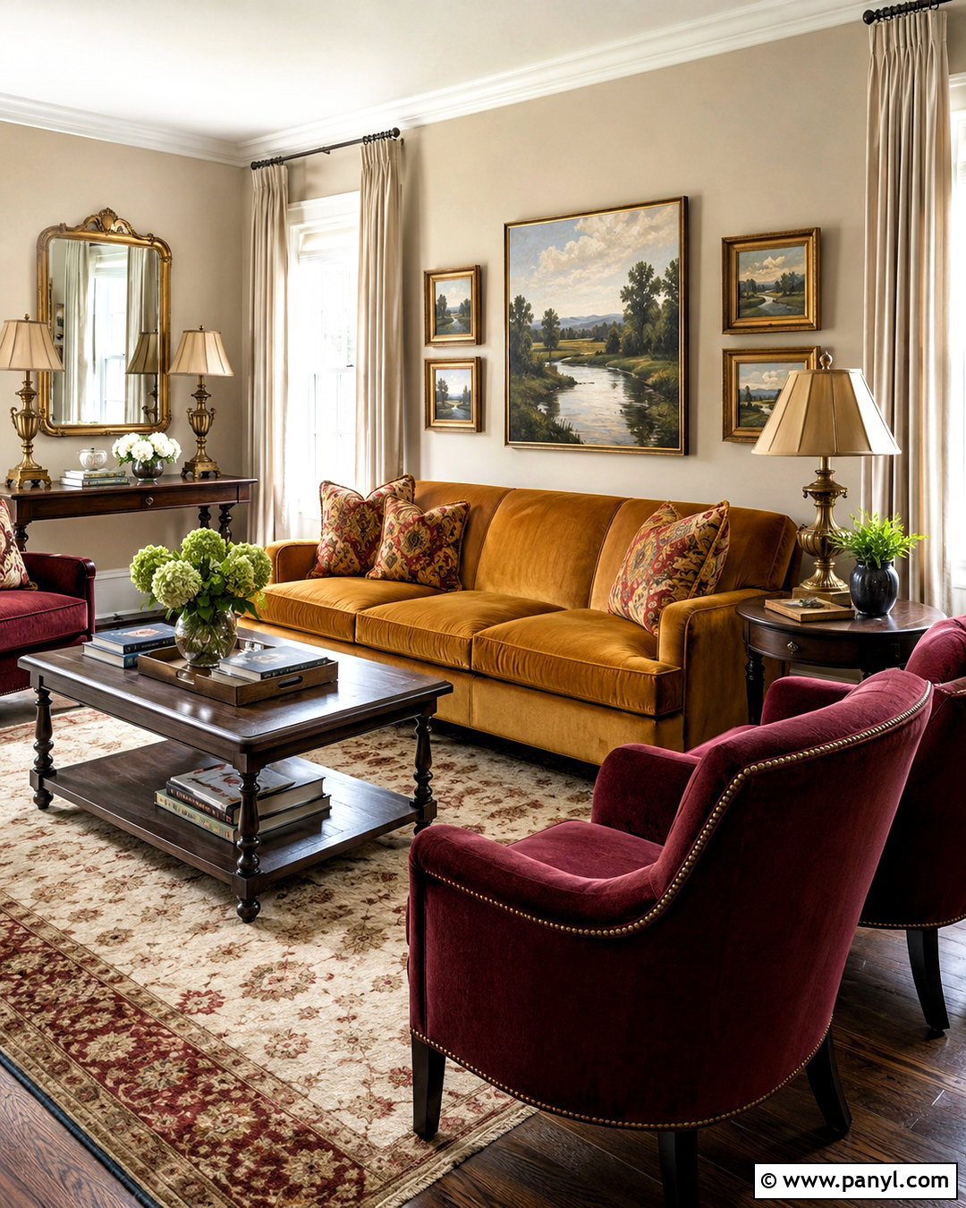 Ochre And Burgundy Living Room - 20 ochre living room ideas