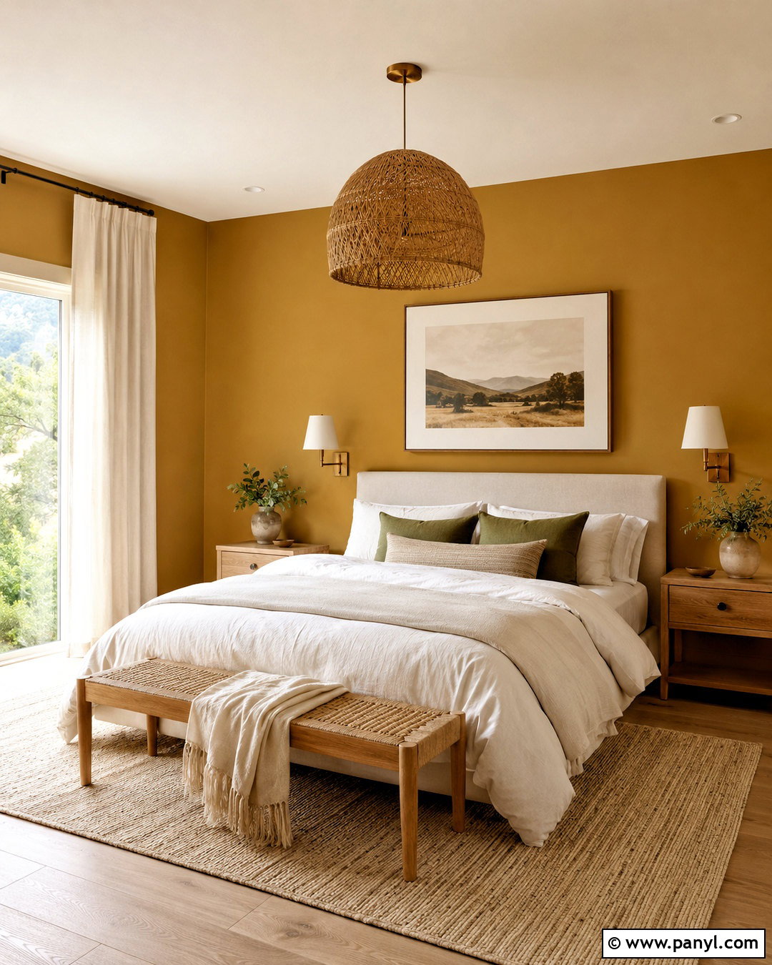 Ochre And Cream Bedroom Palette - 20 cozy bedroom color palette ideas