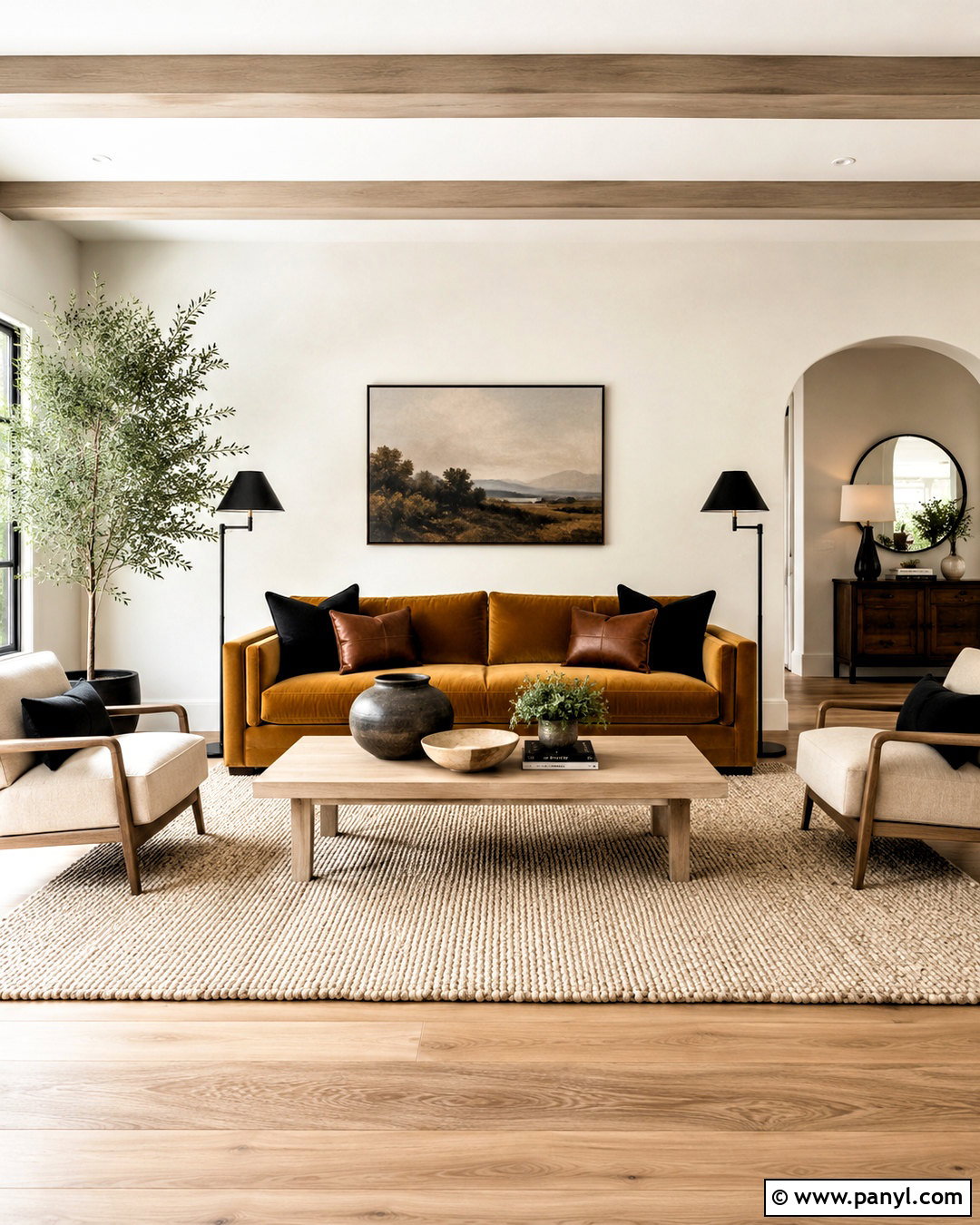 Ochre And Cream Living Room - 20 ochre color palette ideas