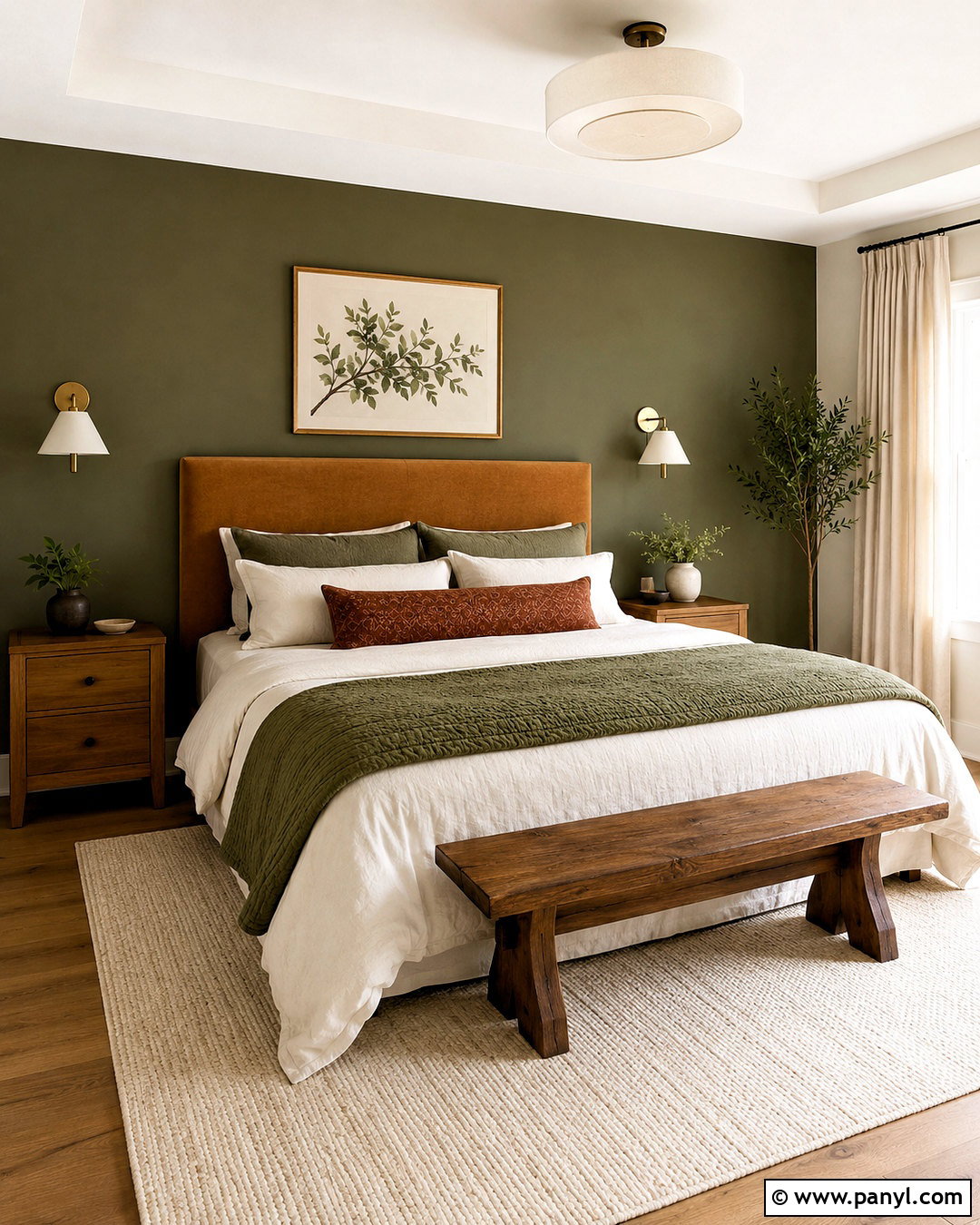 Ochre And Olive Green Bedroom - 20 ochre color palette ideas