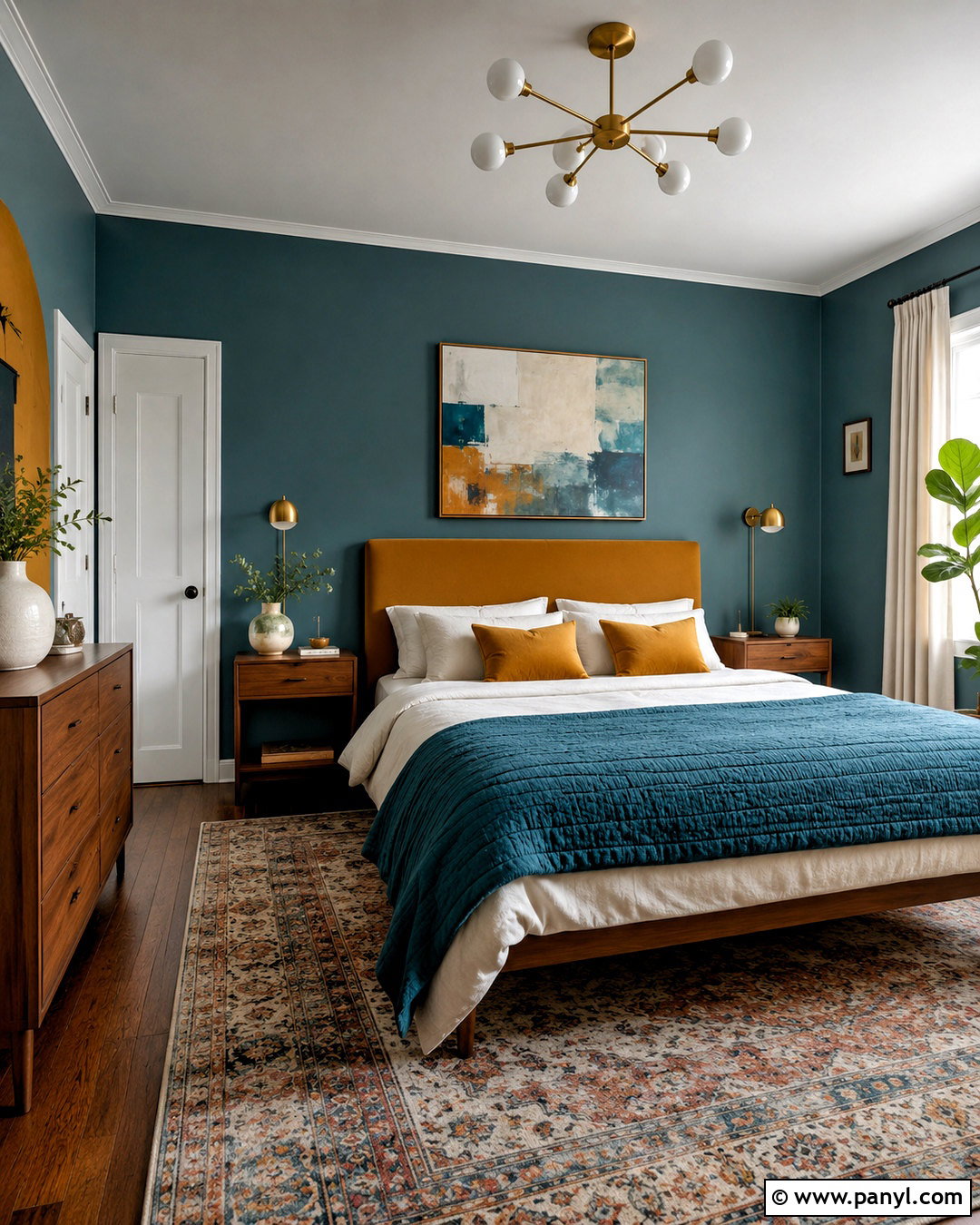 Ochre And Teal Bedroom - 20 ochre bedroom ideas