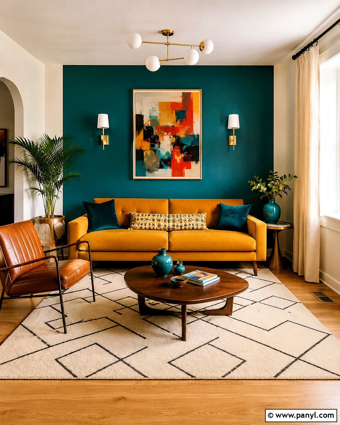 Ochre And Teal Living Room - 20 ochre living room ideas